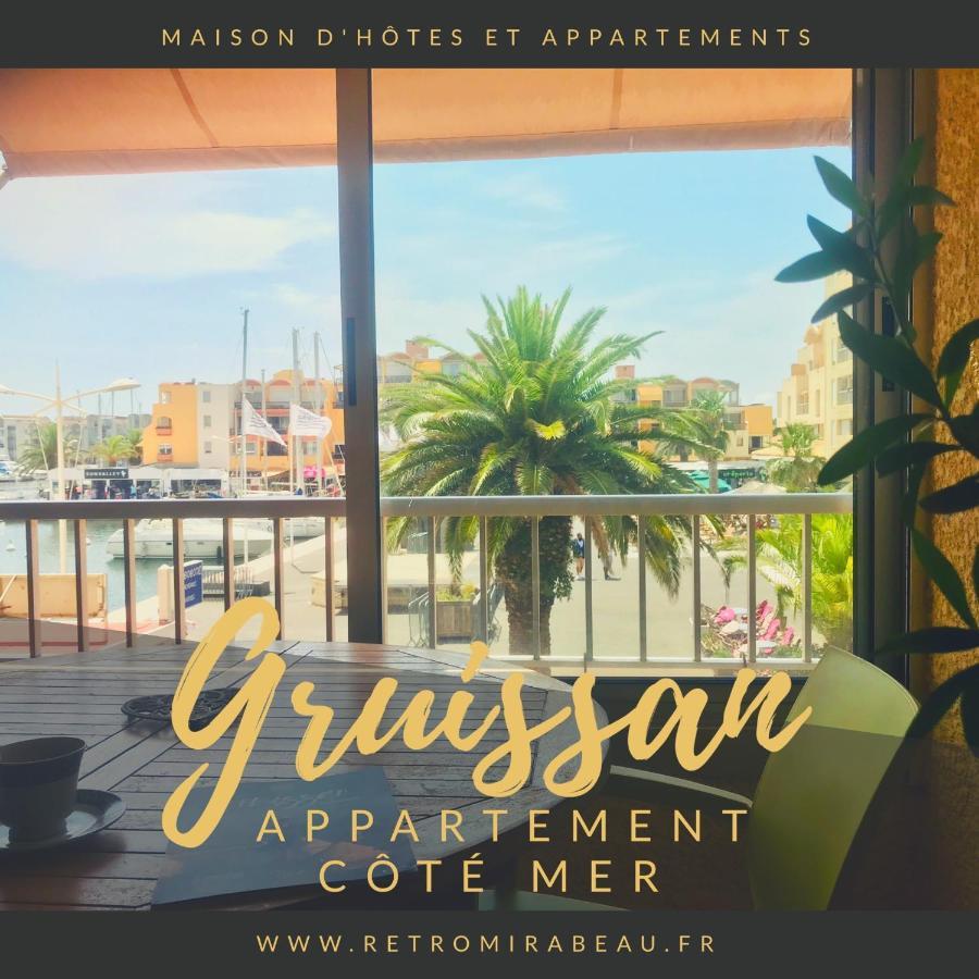 Retromirabeau "Cote Mer" - 29M2 - Lumineux - Terrasse Loggia - Vue Marina - Parking Securise - 2 A 3 Pers - Emplacement Top - Cheques Vacances Connect Gruissan Luaran gambar